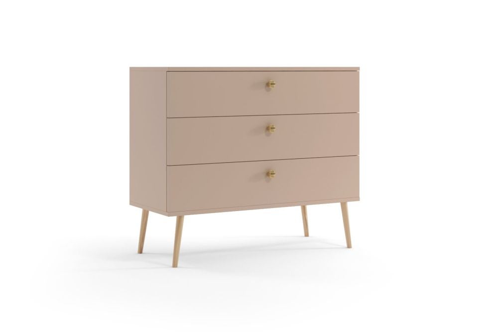 Komoda LEBEL 2 z szufladami 100cm macchiato