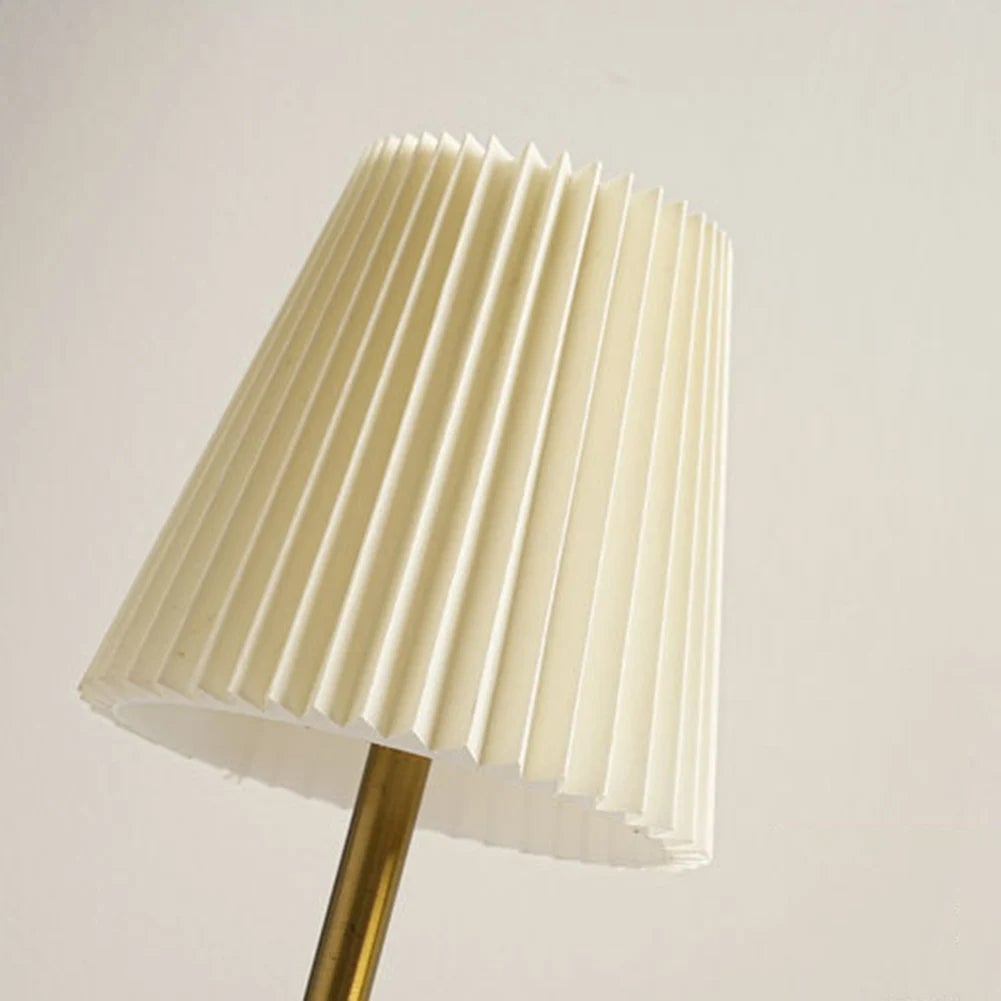 Lampe de chevet décorative avec abat-jour plissé et base en métal rechargeable, 3 couleurs, lampe de bureau à intensité variable - 8