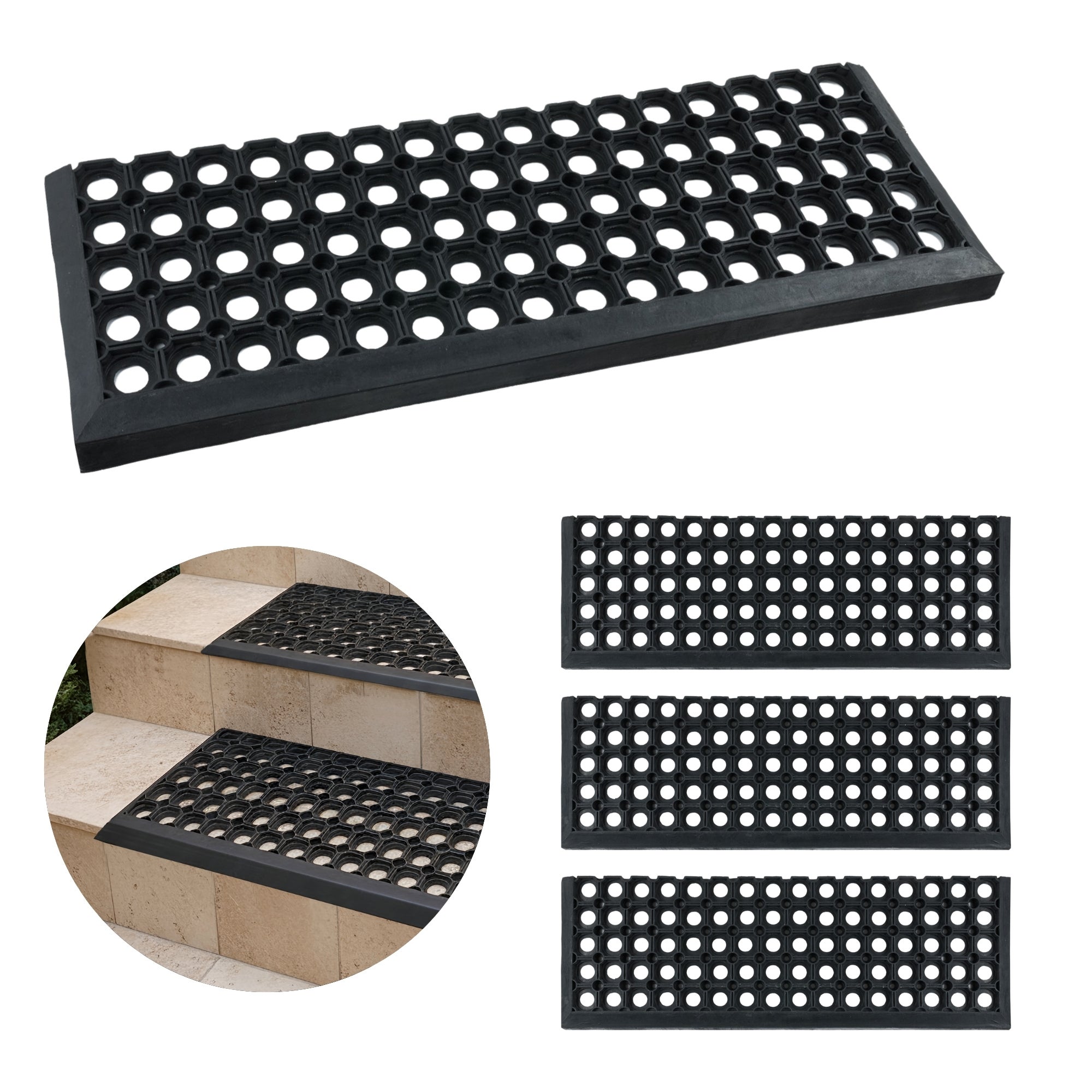 Nakładka na schody gumowa Domino 25x75 cm zestaw 3 szt