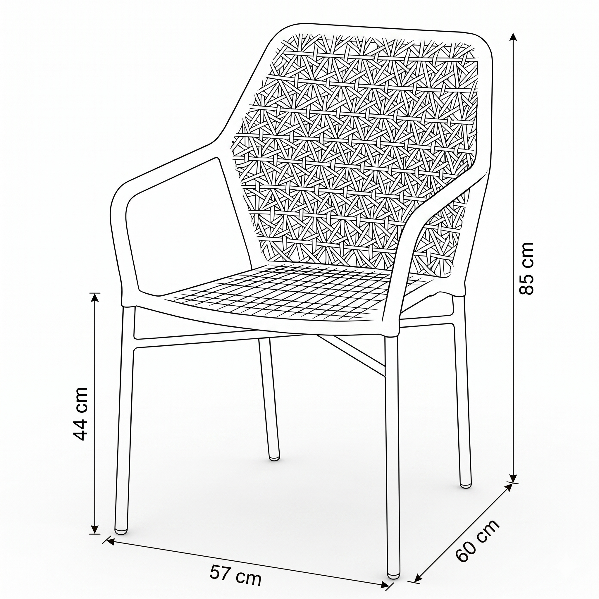 Silla Spider de ratán sintético para exterior, jardín y terraza Romero Garden - 4