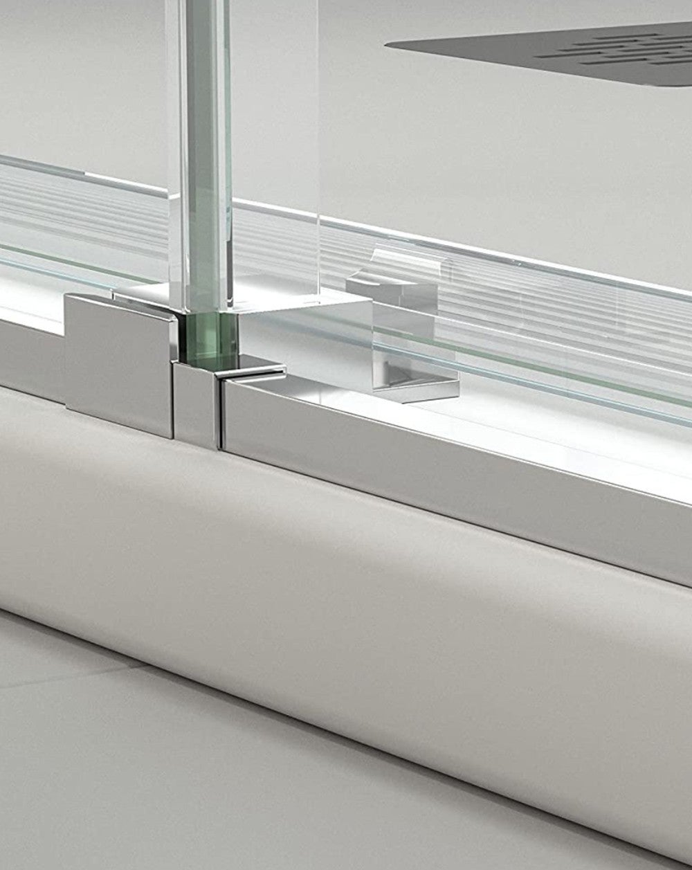 Parete doccia scorrevole rettangolare | Anteriore 160 - Laterale 90 cm | Box doccia | Vetro 6mm Anticalcare 195cm Altezza | Cromo Trasparente - 7