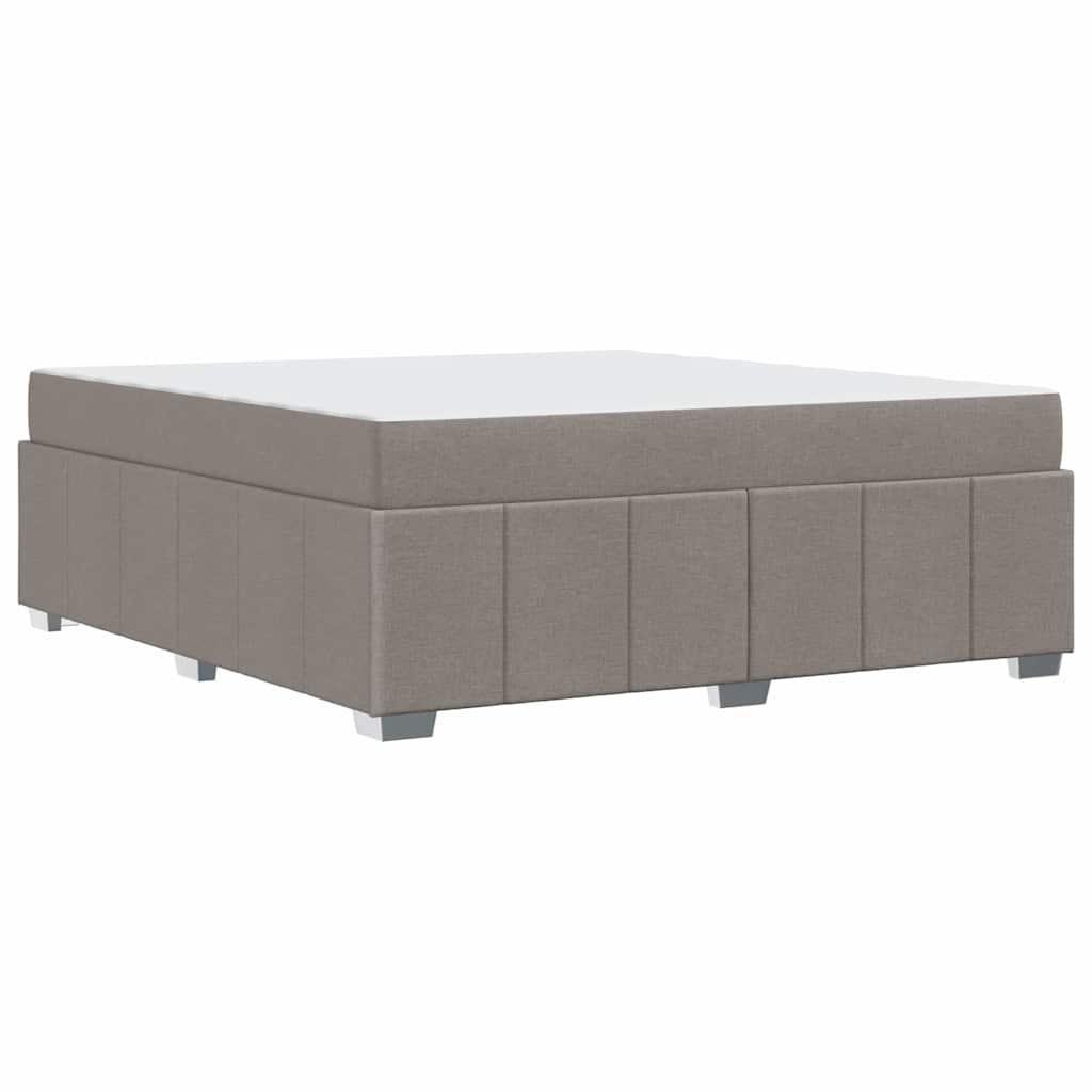 Cadre de lit avec matelas Taupe 180 x 200 cm tissu - 9