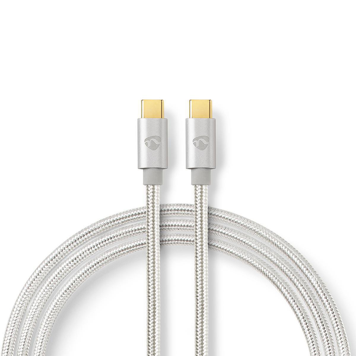 NEDIS Cavo USB 2.0 Da USB-A A USB-C, 1 Metro, Nero, Trasferimento Dati 480 Mbps, Ricarica 2.5W, Connettori Nichelati