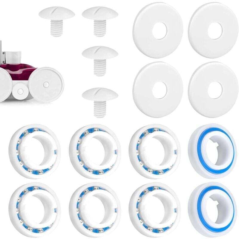 Kit de reconstrucție pentru curățitorul de piscină Enowelir, 8 rulmenți cu bile C60, 4 șuruburi de roată C55, 4 șaibe C64, pentru Polaris 280 180