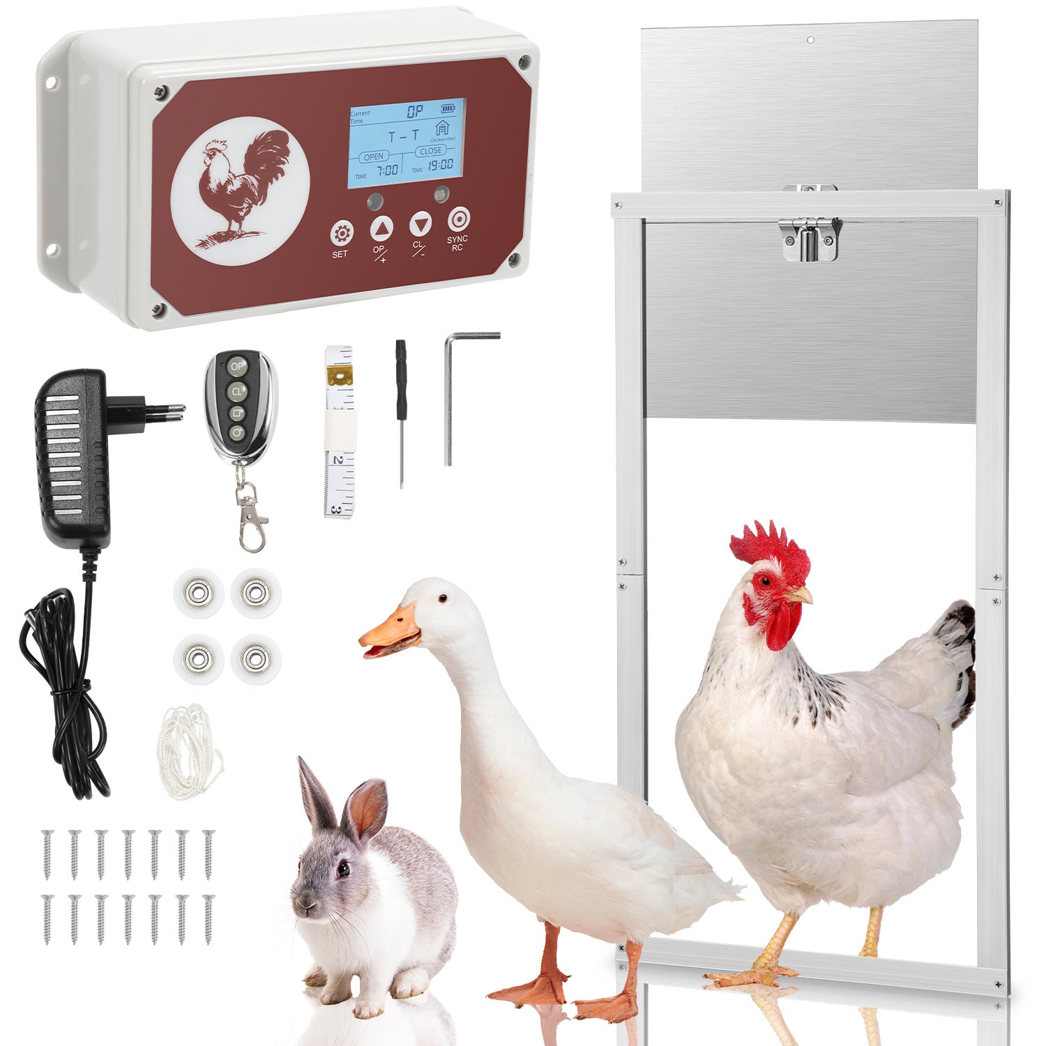 Porte poulet automatique, poulailler électrique - ouverture différée