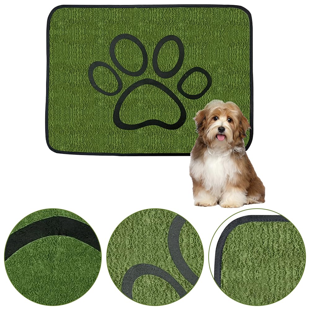 Pack de 2 tapetes higiénicos laváveis ​​para cachorros - super absorventes, reutilizáveis, verdes, ideais para o treino de xixi do seu cão (45*60cm) - 3