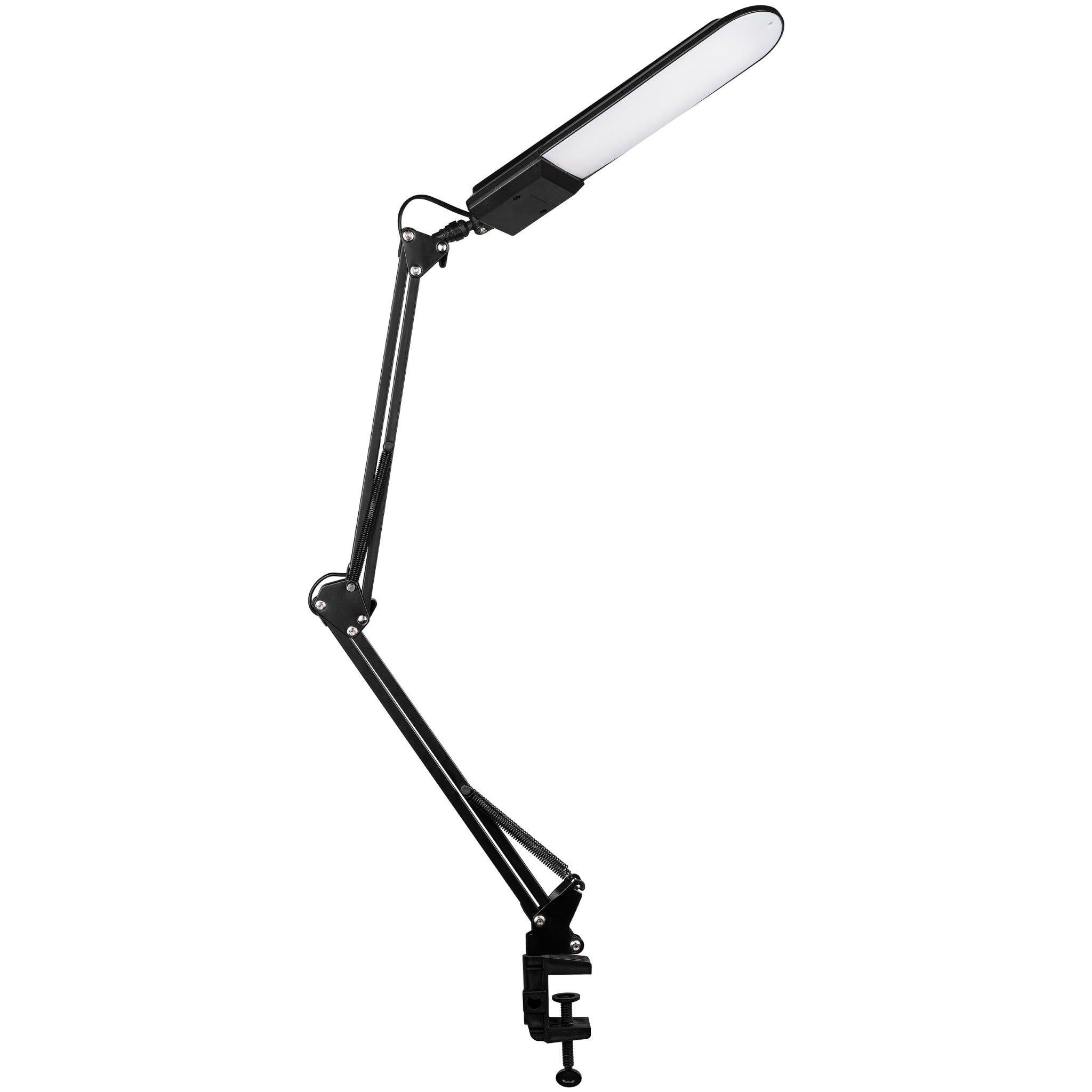 Lampa biurkowa kreślarska LED Alina 7W neutralna biel 4500K z uchwytem czarna MasterLED