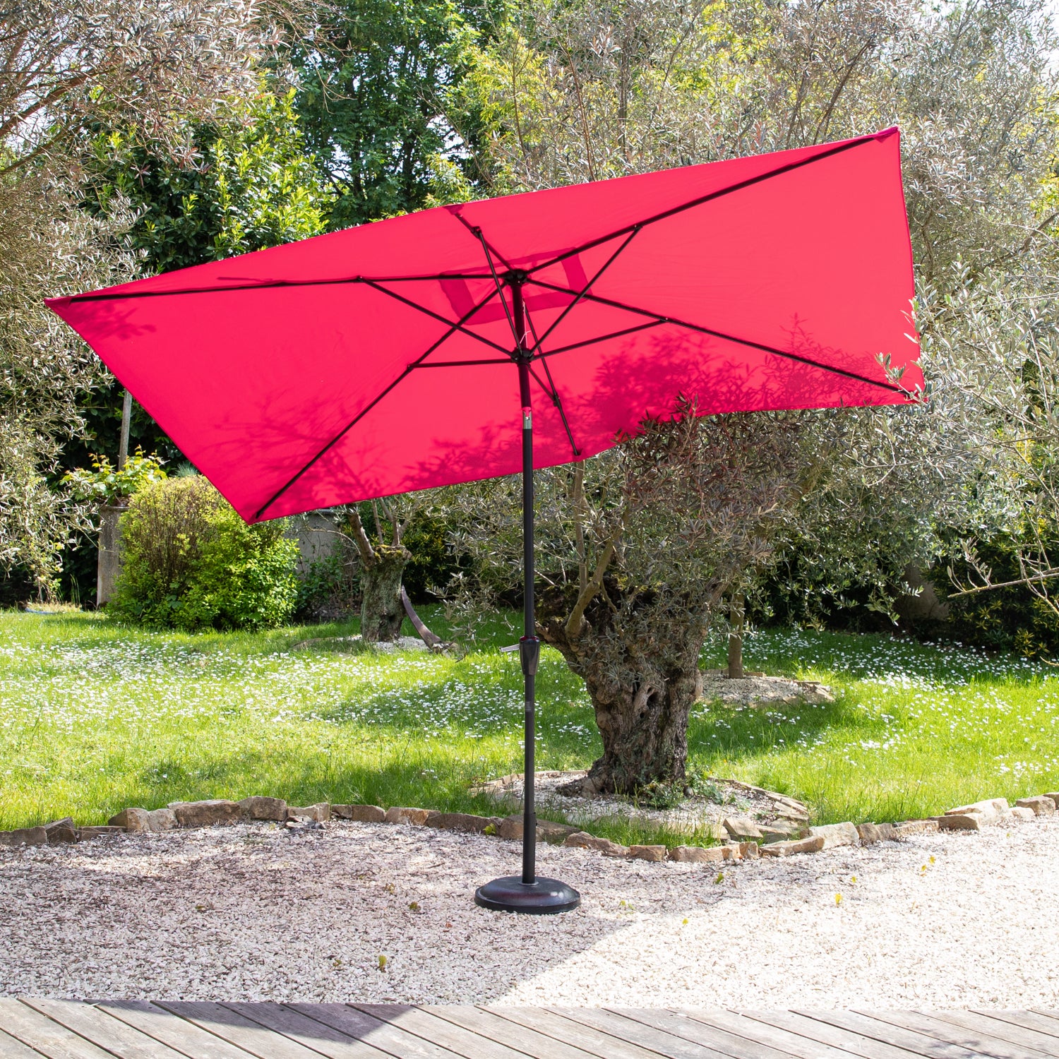 HAPUNA parasol prosty prostokątny 2x3m fuksja