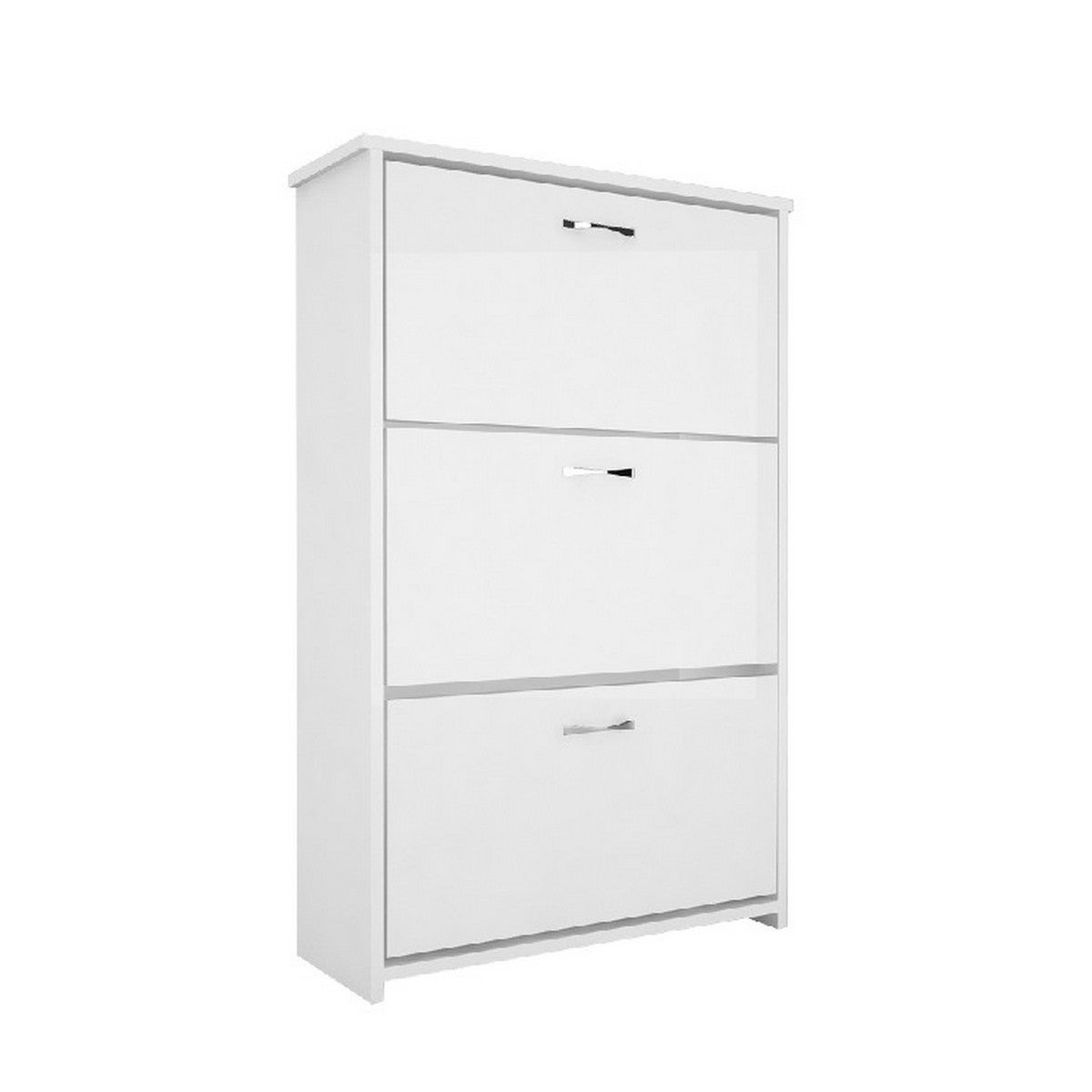 Scarpiera Wellhome In Truciolare Melaminico, Bianco, Con 2 Cassetti E Ripiani, Dimensioni 51x84x26 Cm, Da Ancorare A Parete - 5