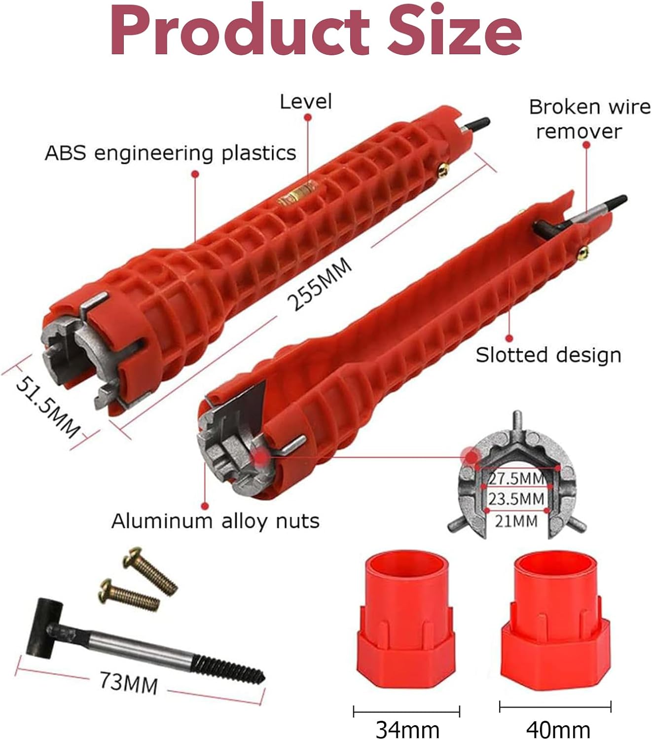 Outil De Clé à Robinet 8 En 1 Installateur De Robinet Et D Antiderapant Outil De Cle A Tuyau De Plomberie Outil De Cle A Robinet Pour Eviersalle De Baincuisine 92116253