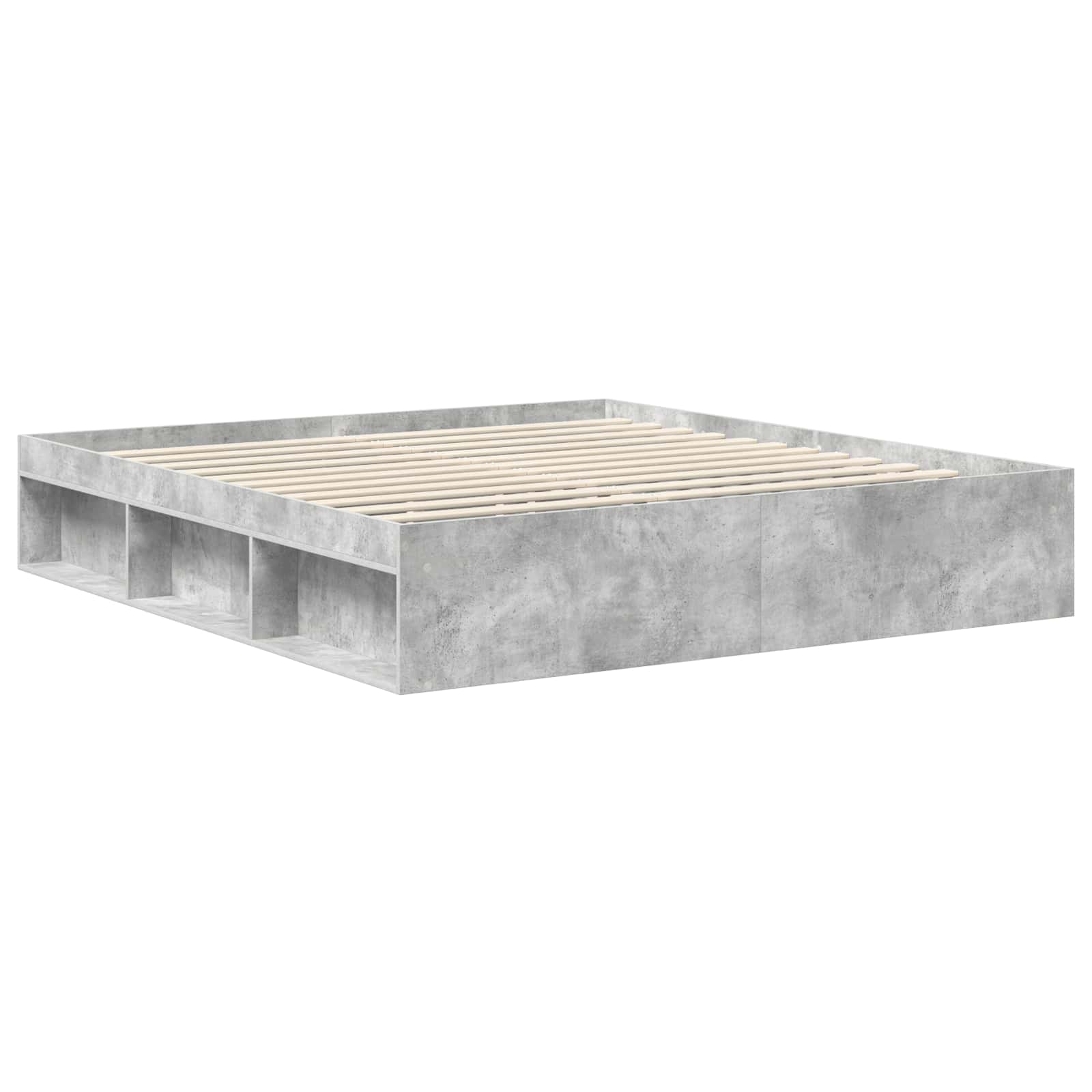 Cadre de lit béton 180 x 200 cm bois de pin massif - 5