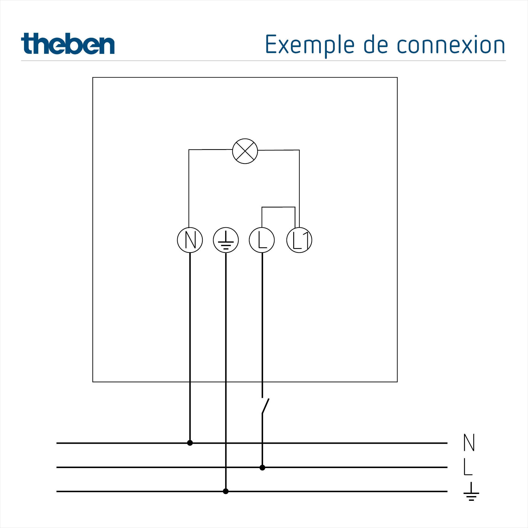 Theben 1020690 theLeda B10L W WH Reflektor LED 10 W, obracany o 360°, 3000 K, ciepła biel - 3
