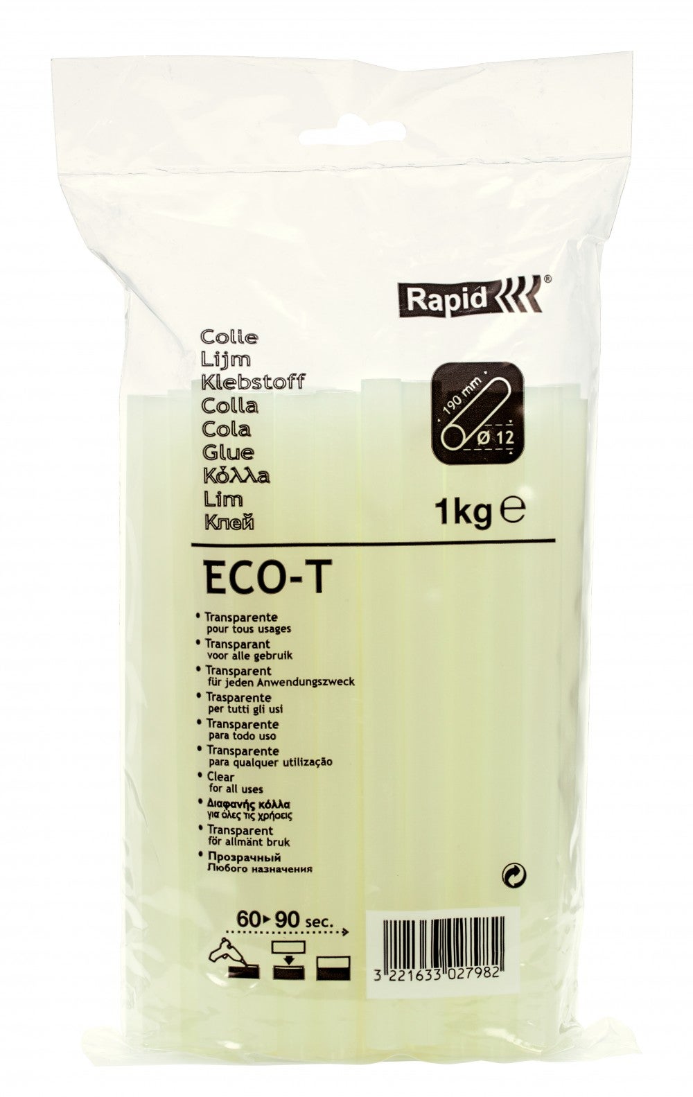 Klej w sztyfcie Rapid ECO-T przezroczysty, ekologiczny i bezwonny - 5
