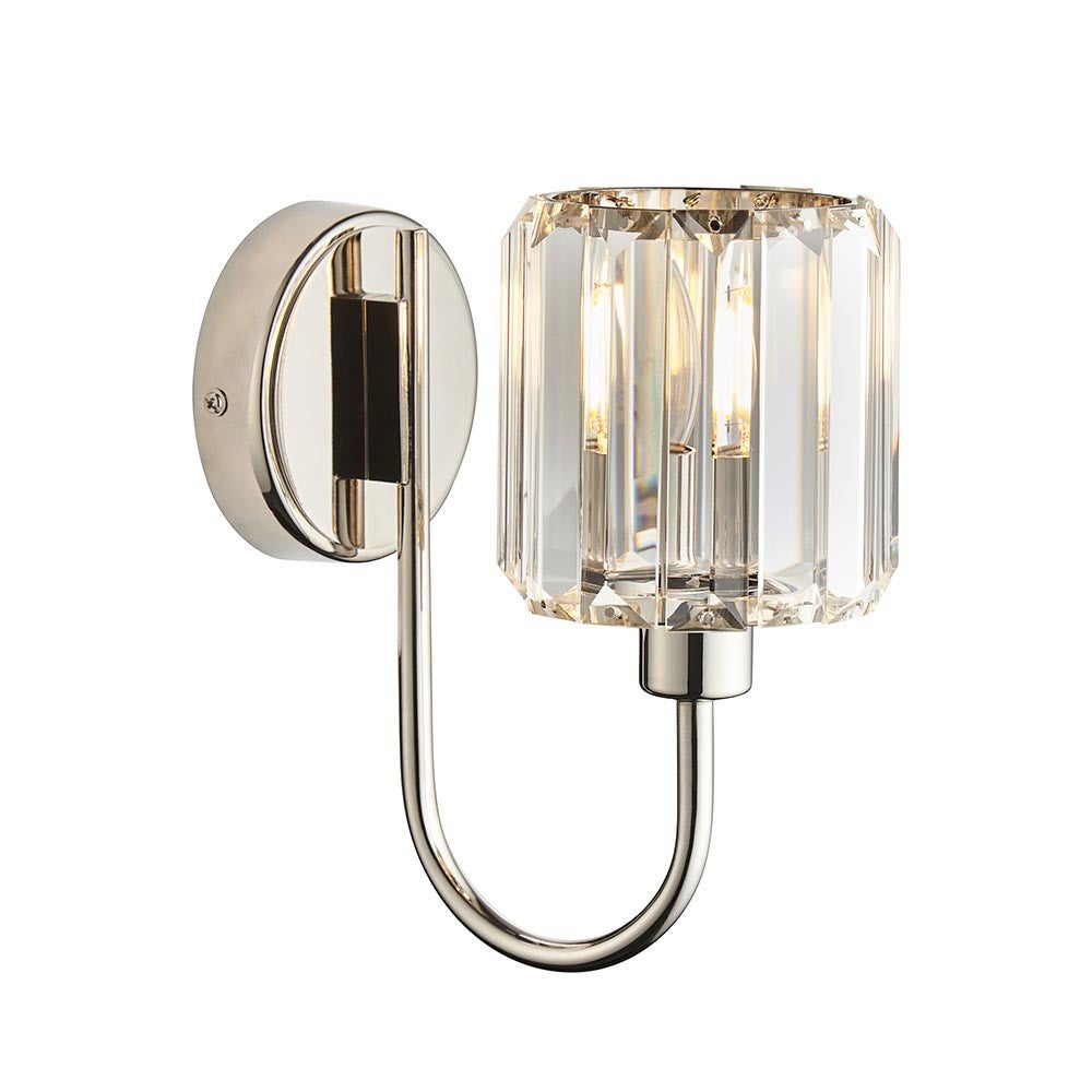 Kinkiet BERENICE niklowy 1xE14x15W metal wym:21,5x10,5x18,5cm IP20 Endon