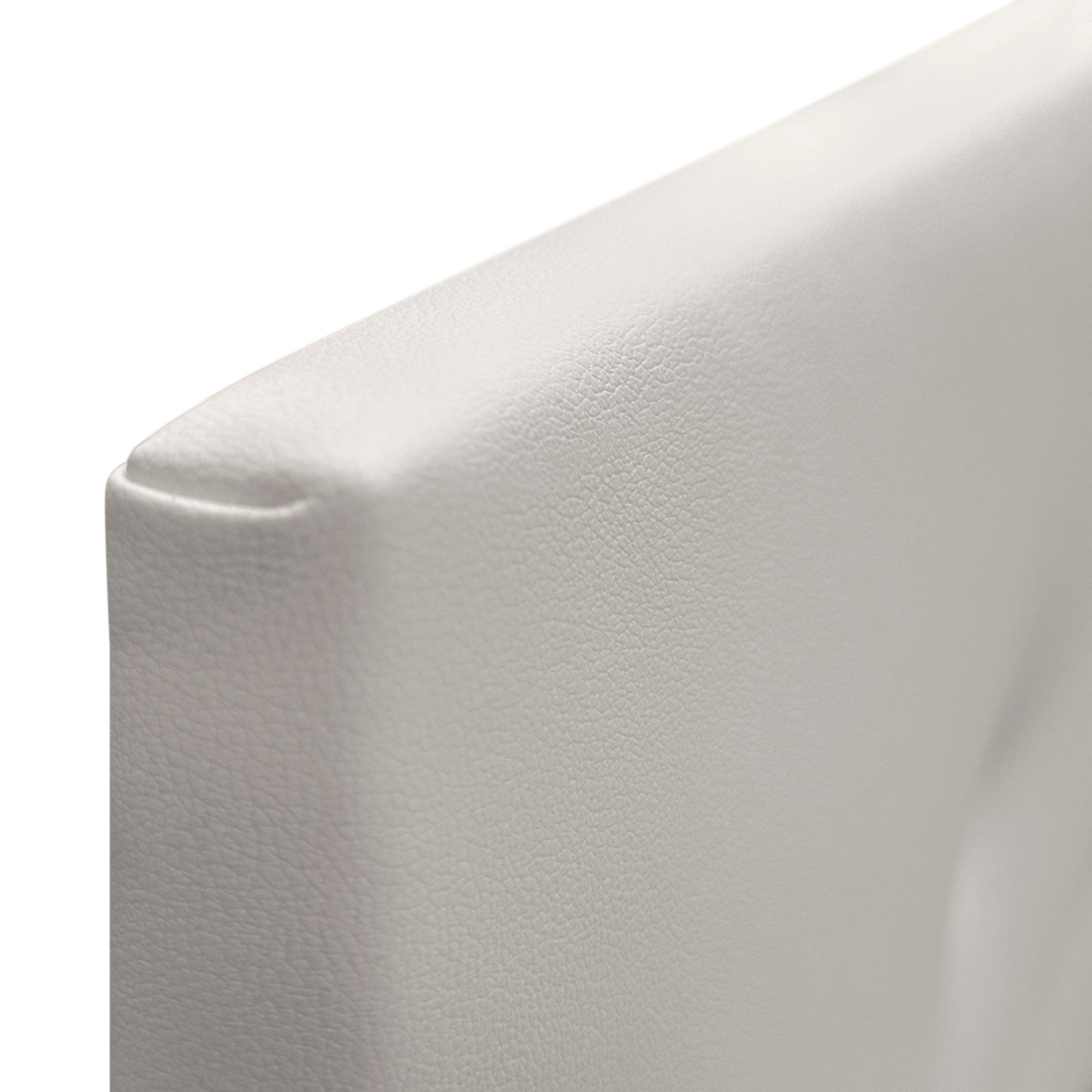 DHOME Cabecero de Polipiel Pro Con Patas cabeceros Cabezal tapizado Cama Lujo (Blanco Hueso, 150cm) - 6