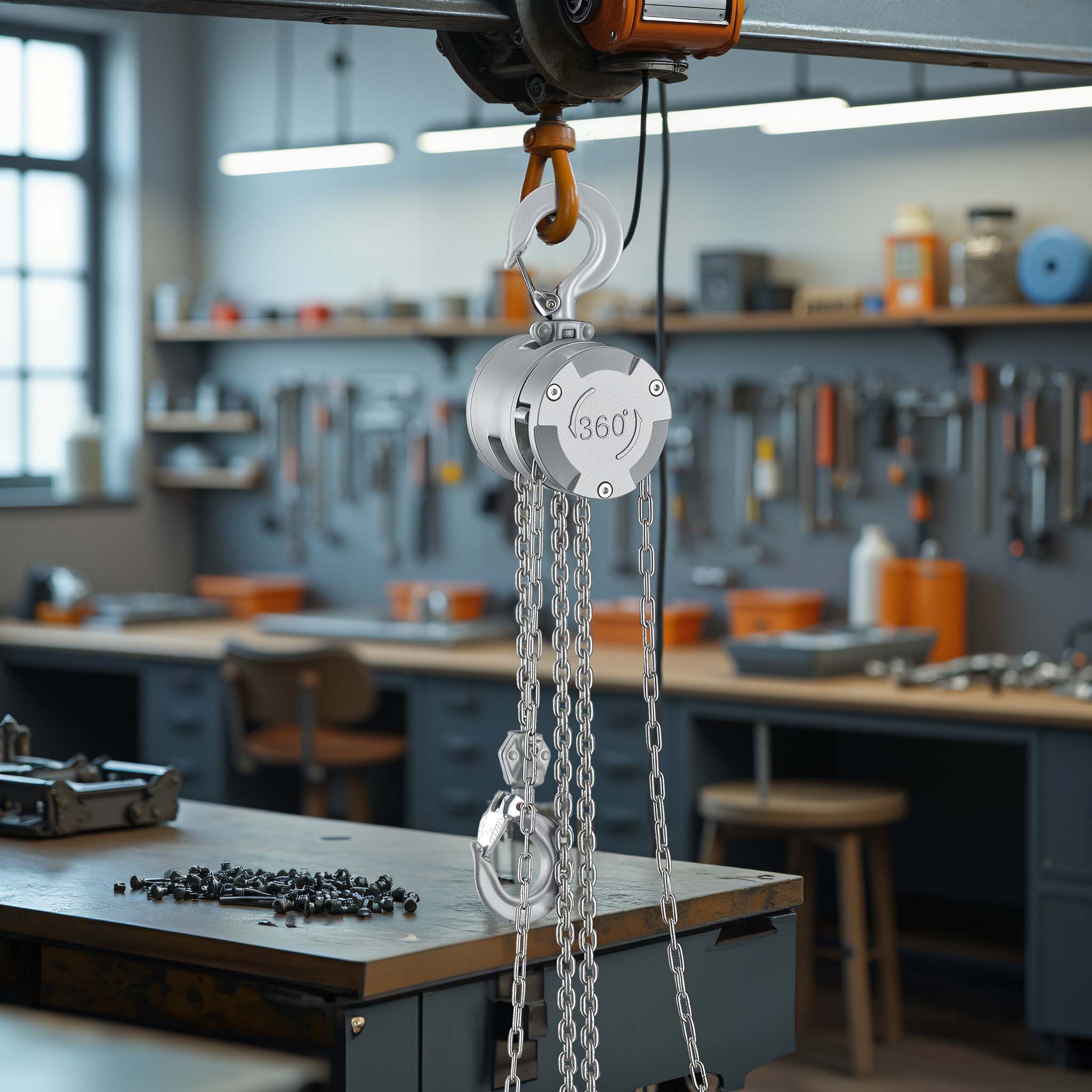 Paranco Manuale A Catena Wiltec VX-0.5 - Portata 500 Kg, Altezza 3m, Leggero In Alluminio