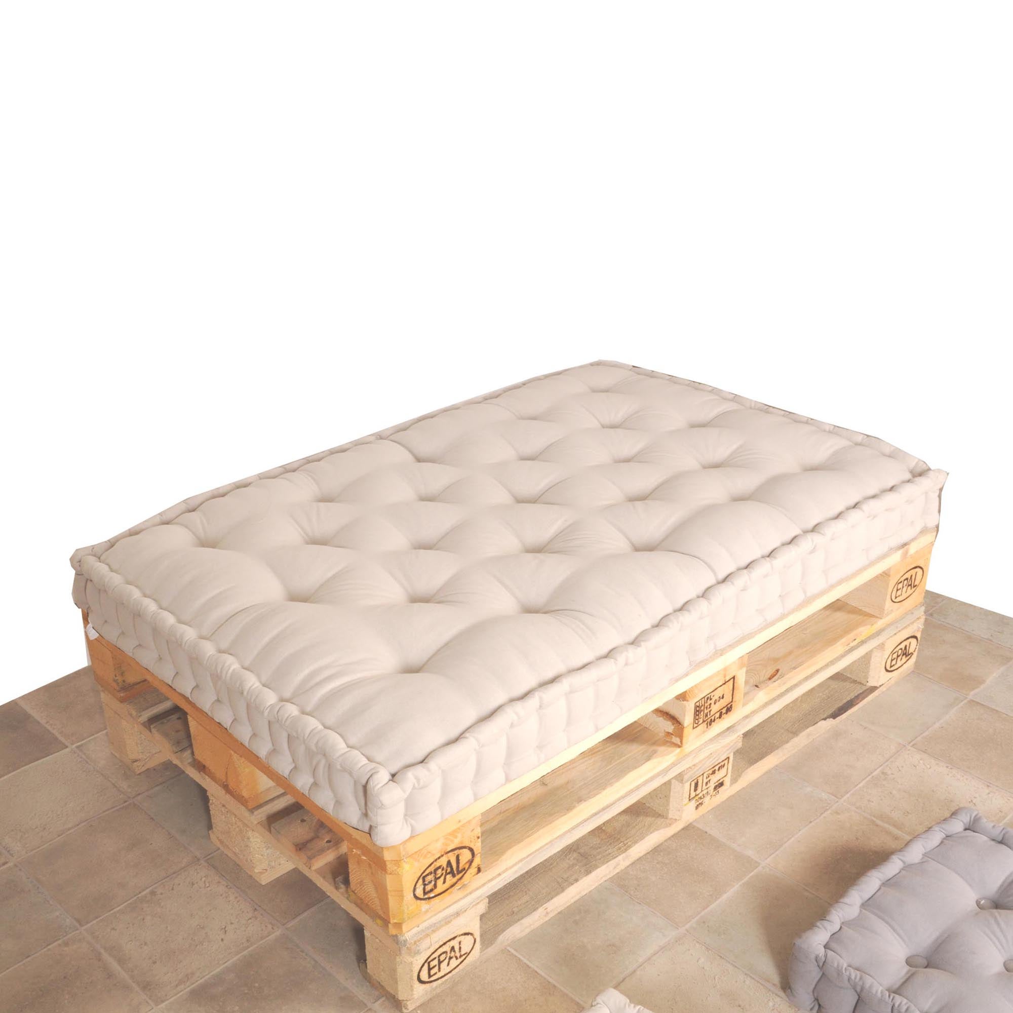 Matelas palette capitonné 80x120cm, Galet - 3