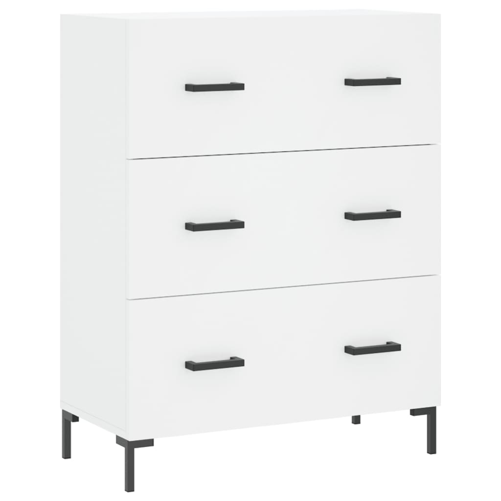 Buffet haut Blanc 69,5x34x180 cm Bois d'ingénierie - 7