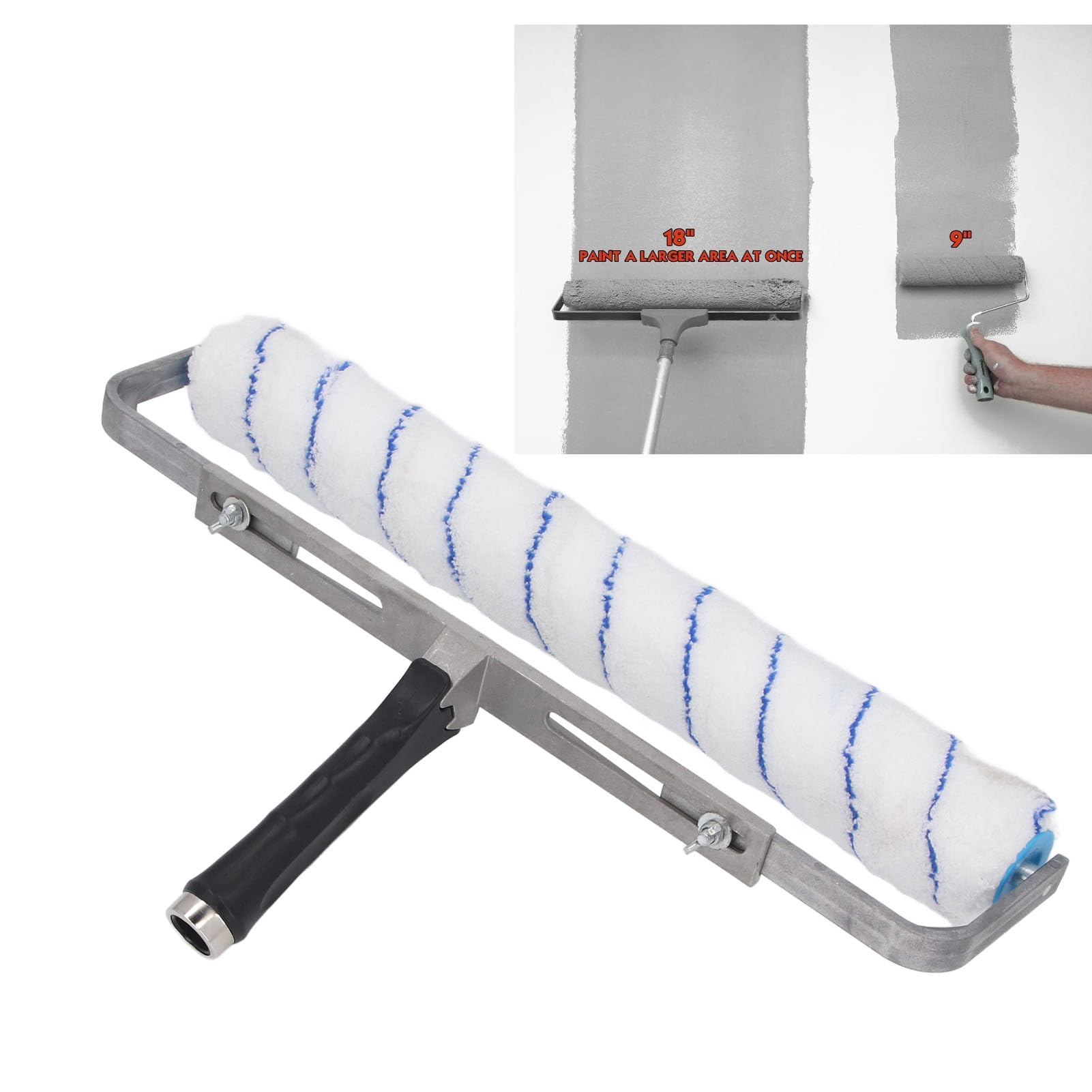 ROULEAU DE PEINTURE 18 POUCES DE LARGEUR PEINTURE MURALE EFFICACE BROSSE À ROULEAU TOUTES - COMFORTXL - 7