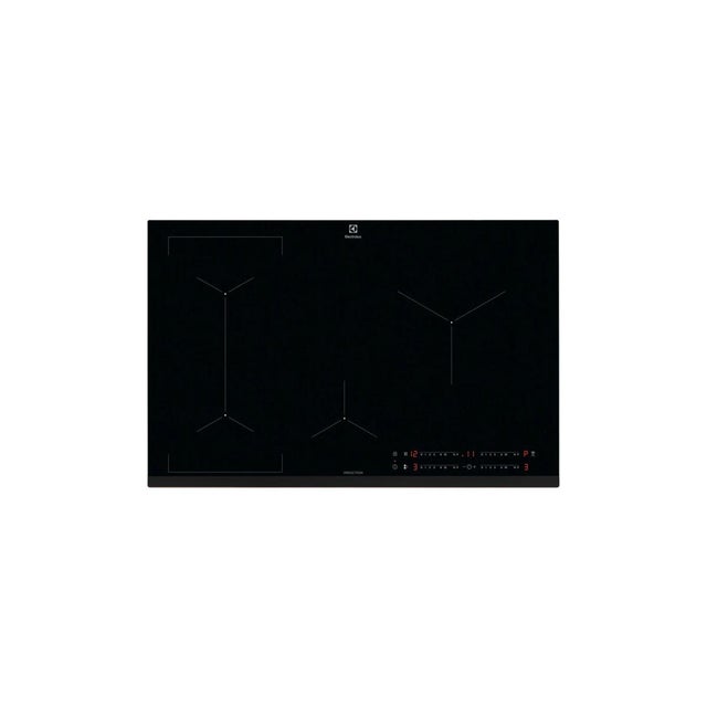 Placa de inducción empotrada de 78 cm y 4 quemadores de color negro Electrolux EIL83443