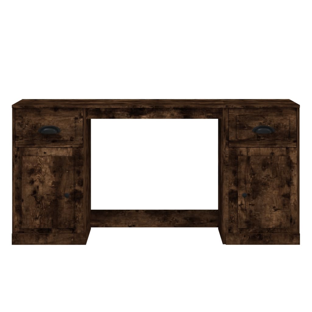 Bureau avec armoire，Table de travail，Table d'étude chêne fumé bois d'ingénierie CWV64065 - 6