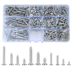 sourcing map M3,5 x 10 mm tête fraisée Torx métal Ton argent vis à 10 pcs
