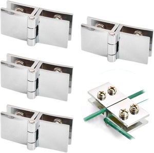 Charnières de porte en verre alliage zinc noir pour meuble de salon Charnières de porte en verre alliage zinc noir pour meuble de salon
