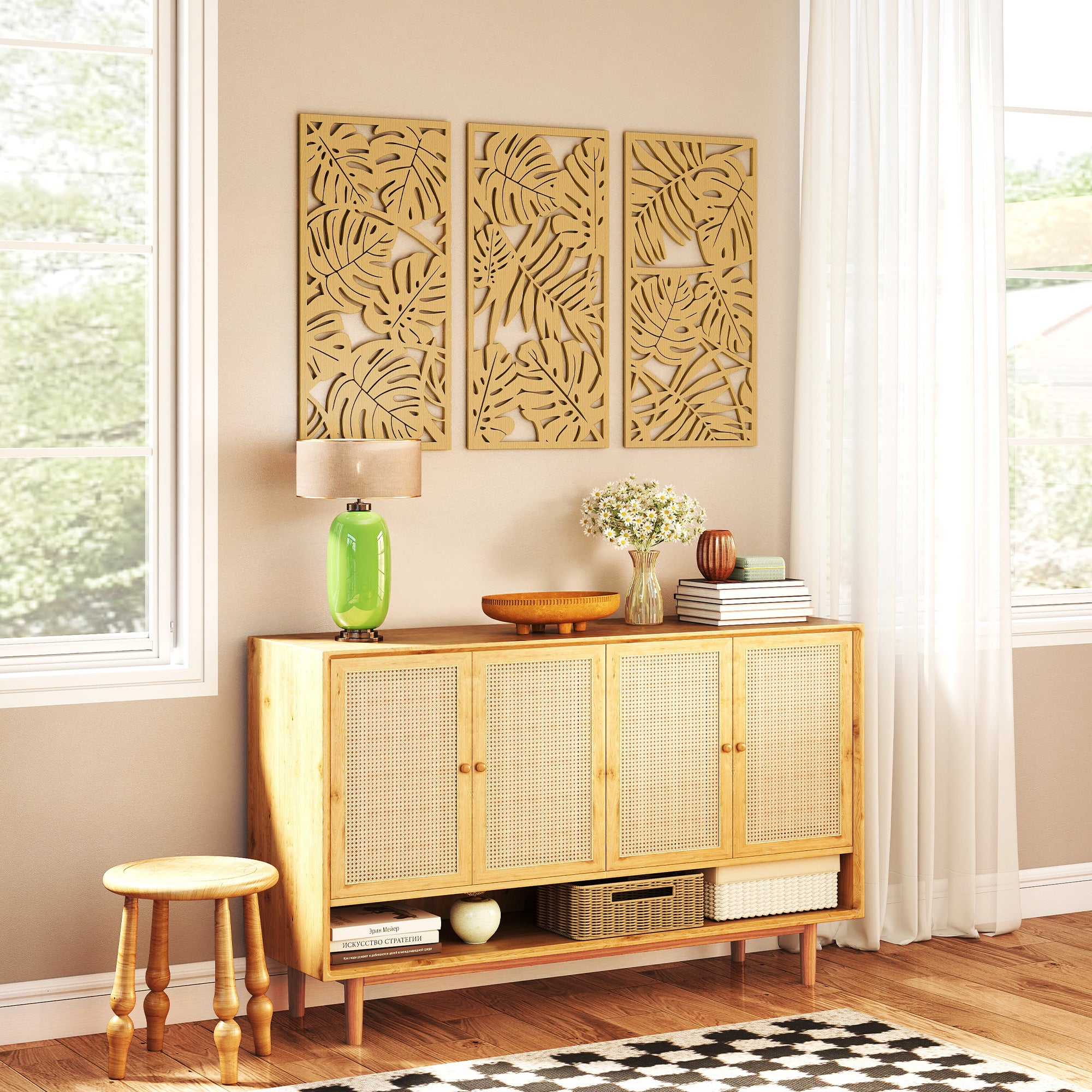 Décoration murale en bois MDF HOMCOM - 8