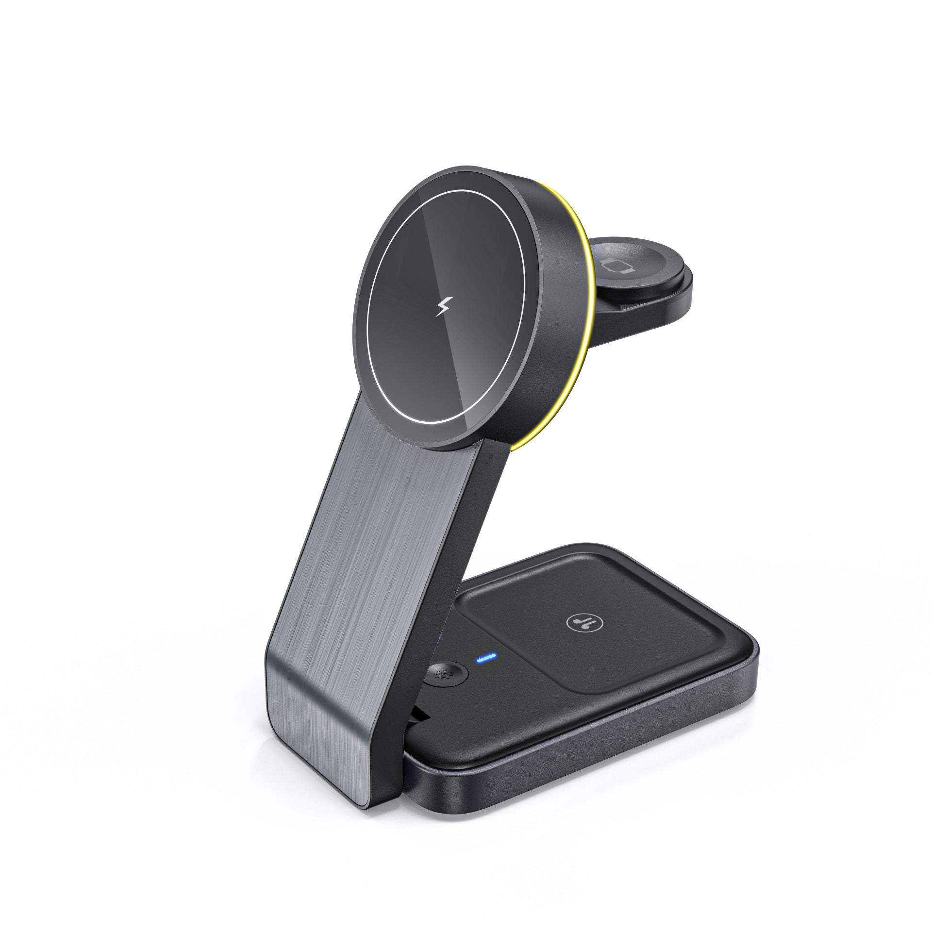 Noir Składana ładowarka bezprzewodowa w bezpieczna magnetyczna ładowarka bezprzewodowa kompatybilna z seriami iPhone Airpods Pr
