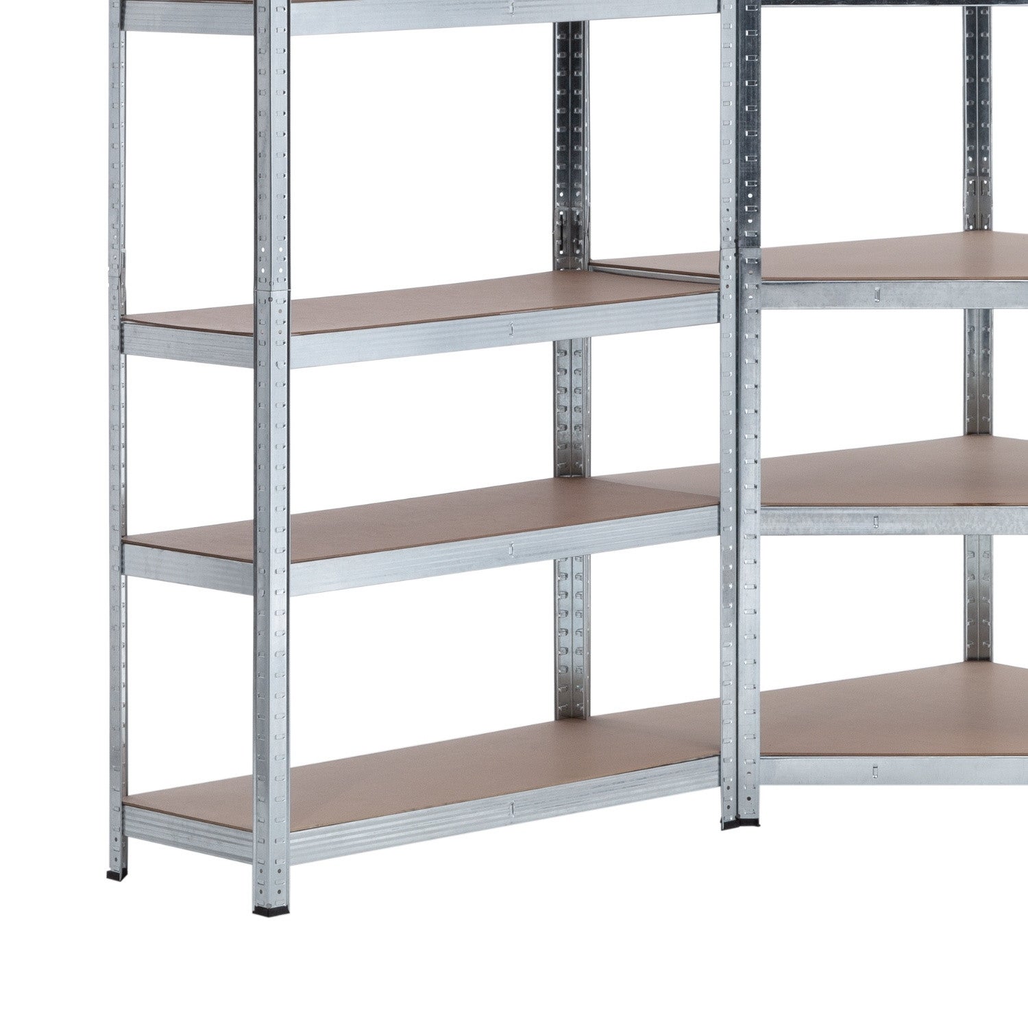 Pack 3 Prateleiras Metálicas Modulares com 5 Prateleiras 2625kg Prata 136x40x180cm 7house - 4