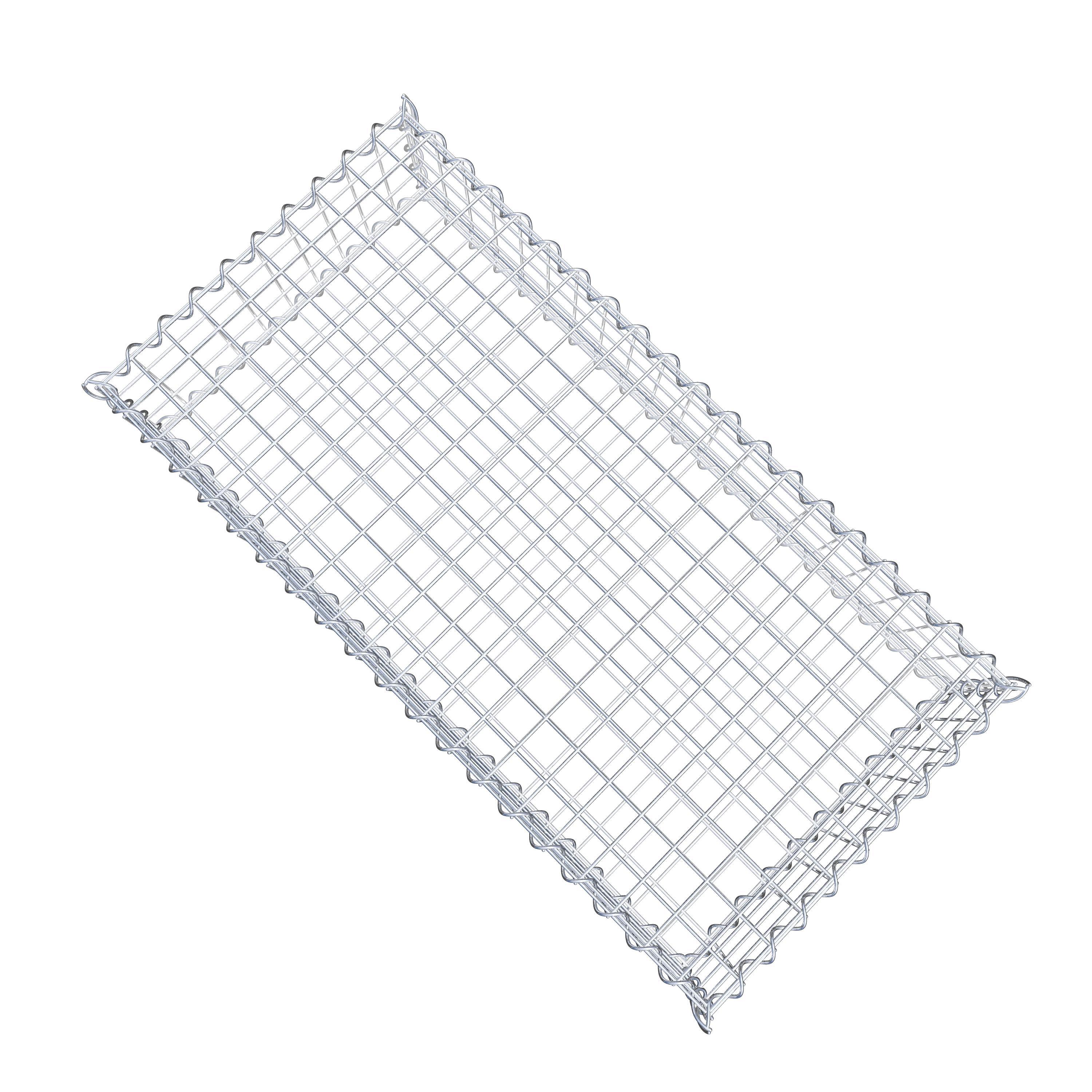 Gavión de acero galvanizado 100x20x50cm (LxAxP), malla 5 x 5cm, Espiral, jaula metálica para muro o jardín - 4