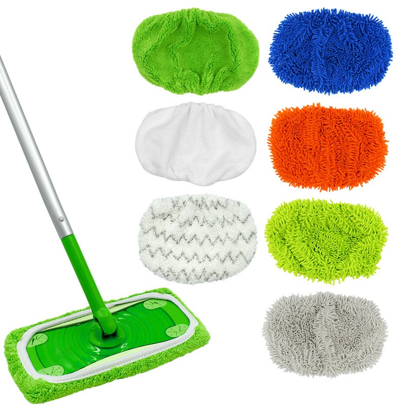 7 Sztuk Ścierek Wielokrotnego Użytku do Swiffer Sweeper, Nakładki do Mopa z Mikrofibry, Nakładka do Mopa Wielokrotnego Użytku, Zamiennik Mopa