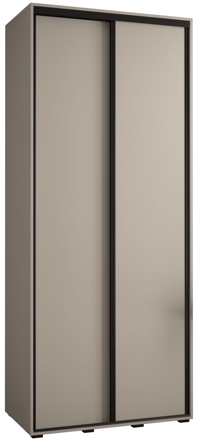 Szafa przesuwna wysoka Dakota 1 110 x 60 x 235,2 cm kaszmir + u. czarny - Abiks Meble