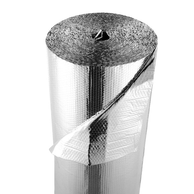 Isolant thermique double réfléchissant VEVOR, 30,48×1,22 m, 6 mm, alu double face + bulles d’air, pour porte de garage & toit camping-car