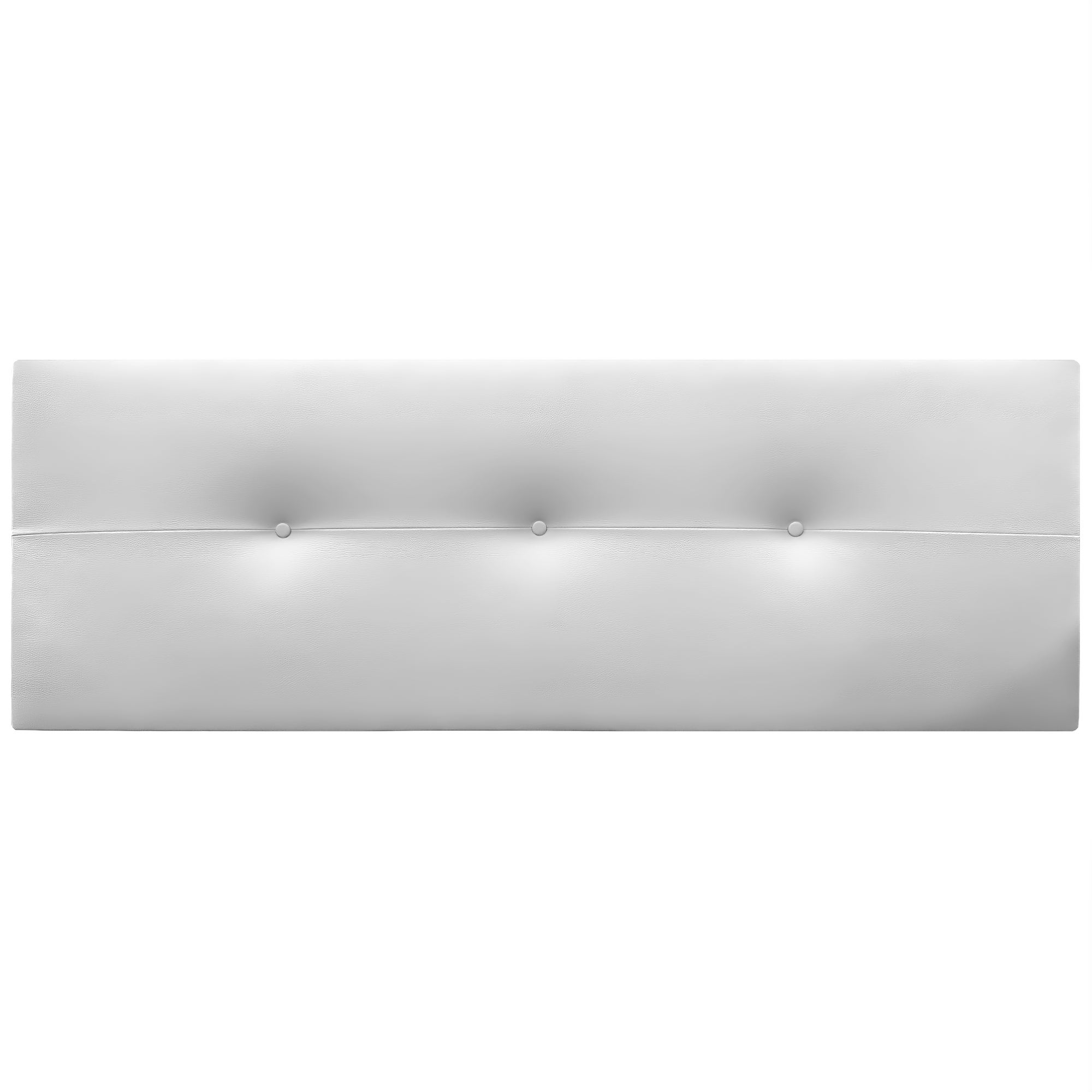 DHOME Tête de lit similicuir avec Boutons 135x50cm Lits 120/135 - Blanc - 3
