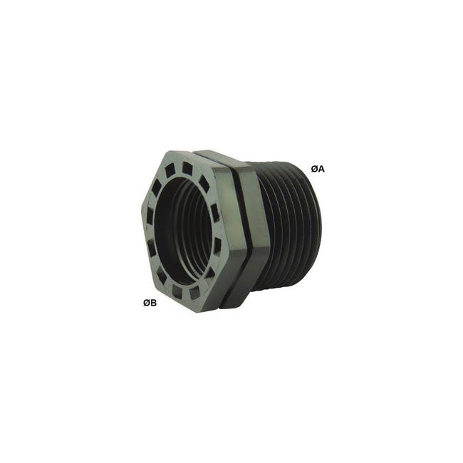 Réduction simple Male / Femelle BSP - Ø A: 2'' | Ø B: 1'' | Leroy Merlin