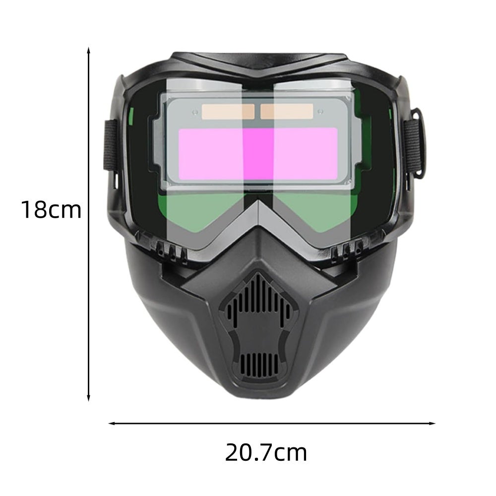 Casque de Soudage à Assombrissement Automatique, Protection Amovible pour Soudage, Masque Respiratoire pour Meulage et Soudure avec Écran de Protectio - 2