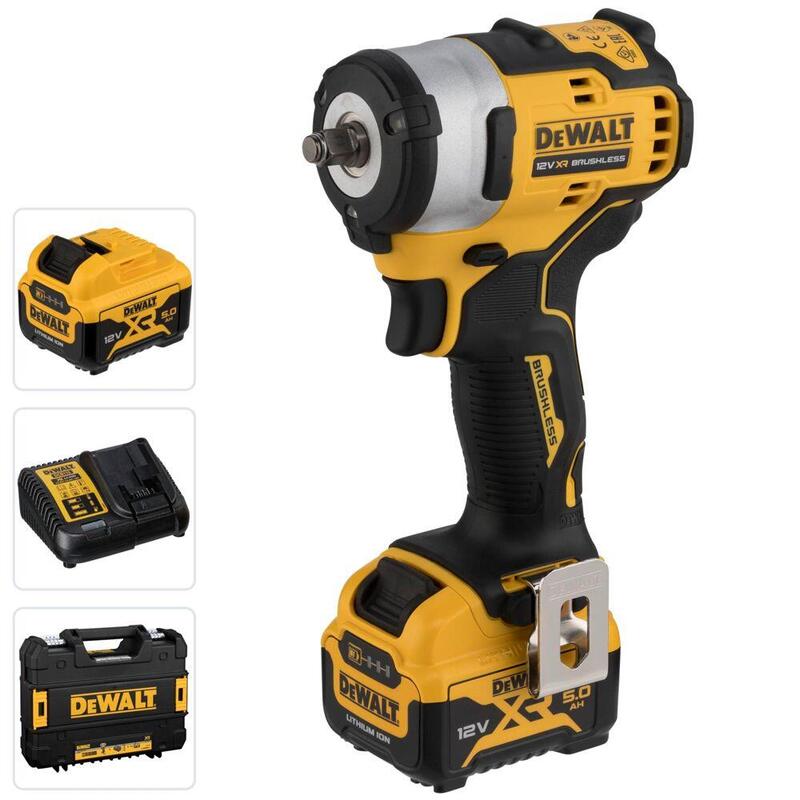 DEWALT DCF903P2-QW Avvitatore A Percussione 12V – Kit Con 2 Batterie 5Ah, Caricatore E Custodia TSTAK - 2