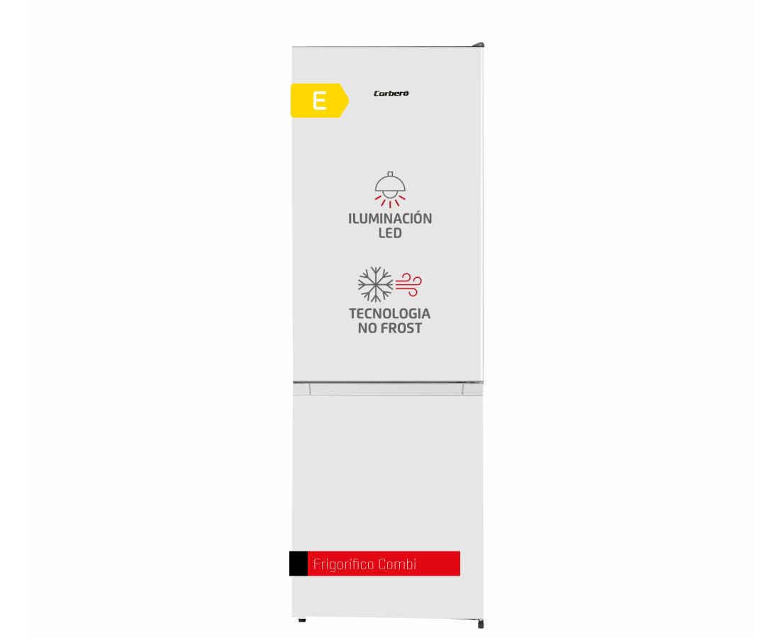 Frigorífico Combi Corbero CCHS18064W No Frost 179cm 292L E Blanco Pantalla LED - Imagen 2