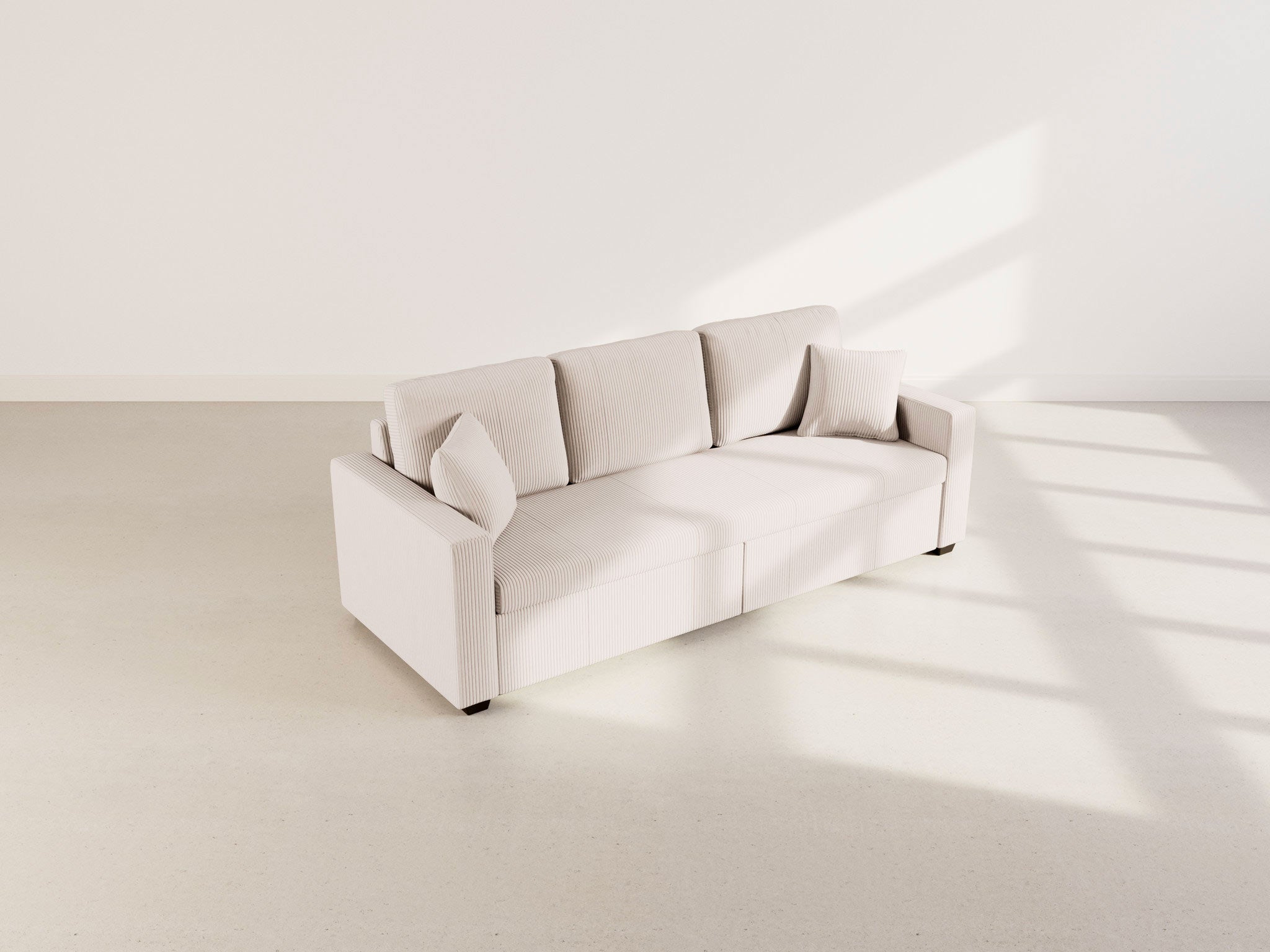 Canapé droit 3 places en beige - CYRUS - Best Mobilier - 7