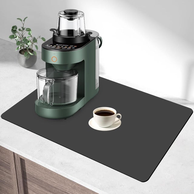 Tappetino drenante da cucina, super assorbente, tappetino da cucina, tappetino per macchina del caffè, tappetino per scolapiatti ad asciugatura rapida, grigio, 40x60 cm