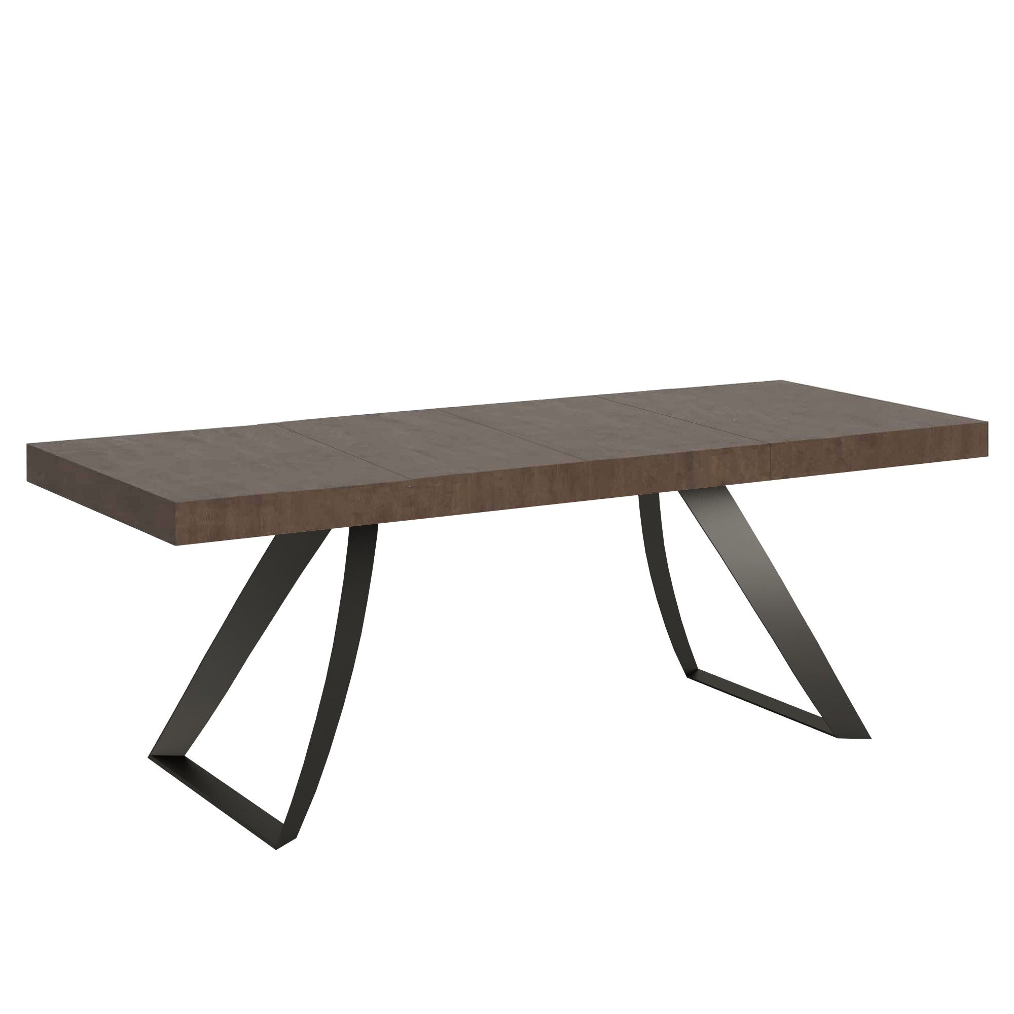 Table extensible 90x180/440 cm Proxy Premium Noyer cadre Anthracite ...