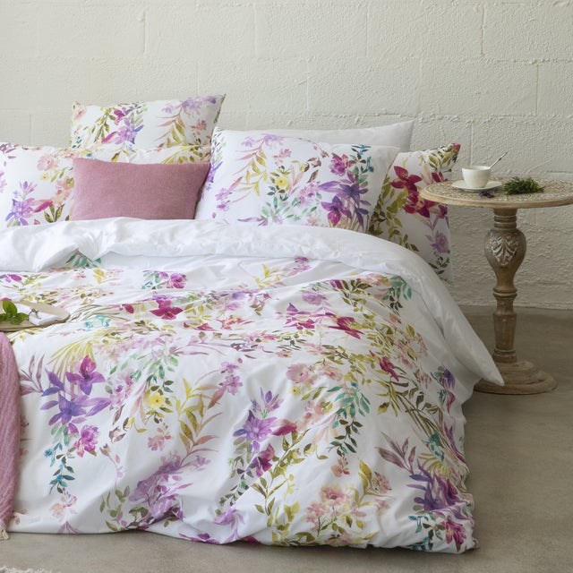 Copripiumino Floralink letto 180 cm - 260x240 cm, cotone 200 fili