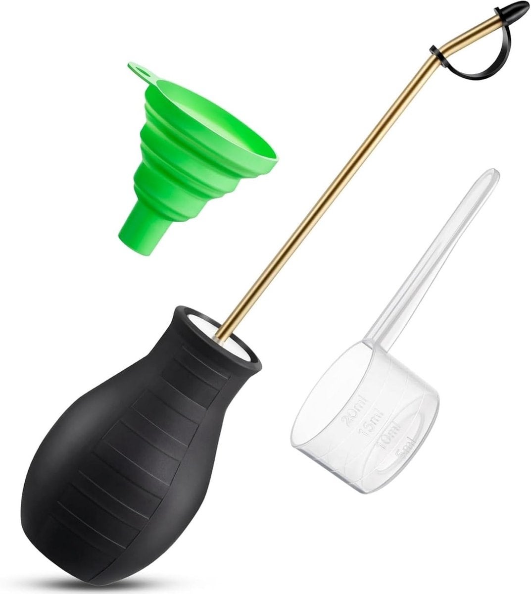 Pulverizator de pulbere cu pâlnie și lingură, Pulverizator de pulbere de pământ de diatomee, Instrument de polenizare pentru înflorirea fructelor