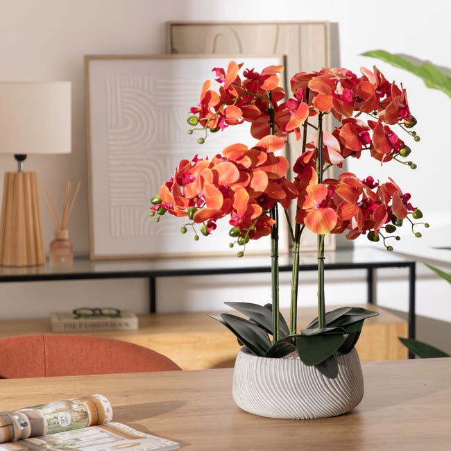 FLEUR SECHEE,9--Orchidée Papillon Artificielle À 8 Têtes, Simulation De FLEUR SECHEE,9--Orchidée Papillon Artificielle À 8 Têtes, Simulation De