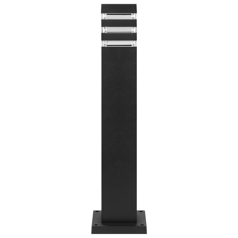 Lampa ogrodowa E27 LED Malibu 60cm 9x9cm z gniazdem IP54 latarnia czarna MasterLED