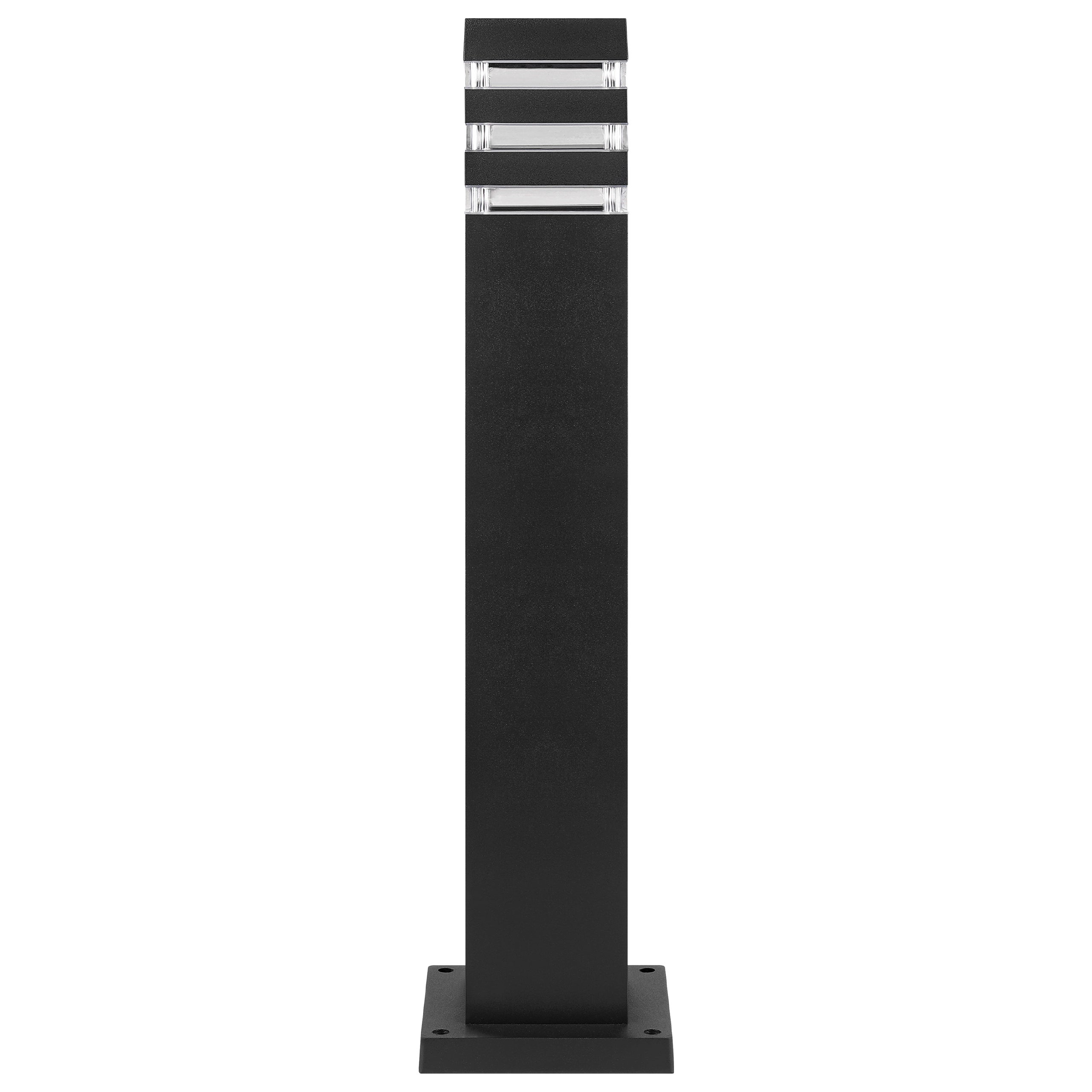 Lampa ogrodowa E27 LED Malibu 60cm 9x9cm z gniazdem IP54 latarnia czarna MasterLED