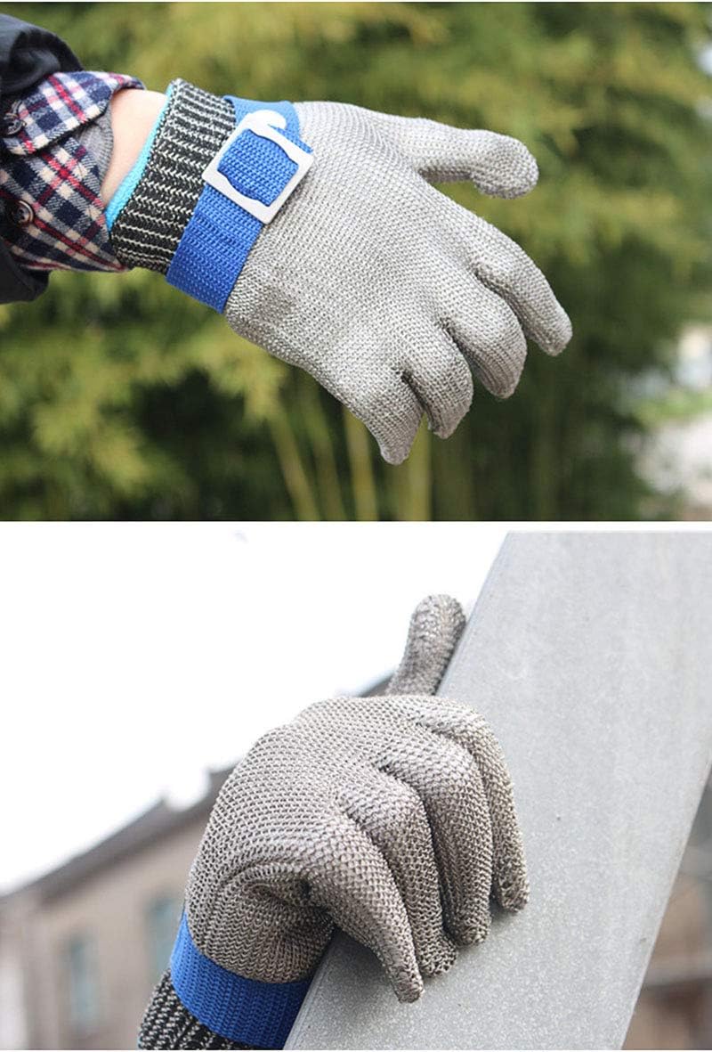 Gants de protection pour la découpe, le hachoir et le traitement de la viande, en acier inoxydable résistant aux coupures L (un gant) - 3