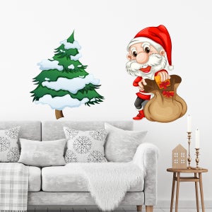 Autocollants d'étiquette de cadeau de Noël Auto-adhésif 250pcs/Rolls