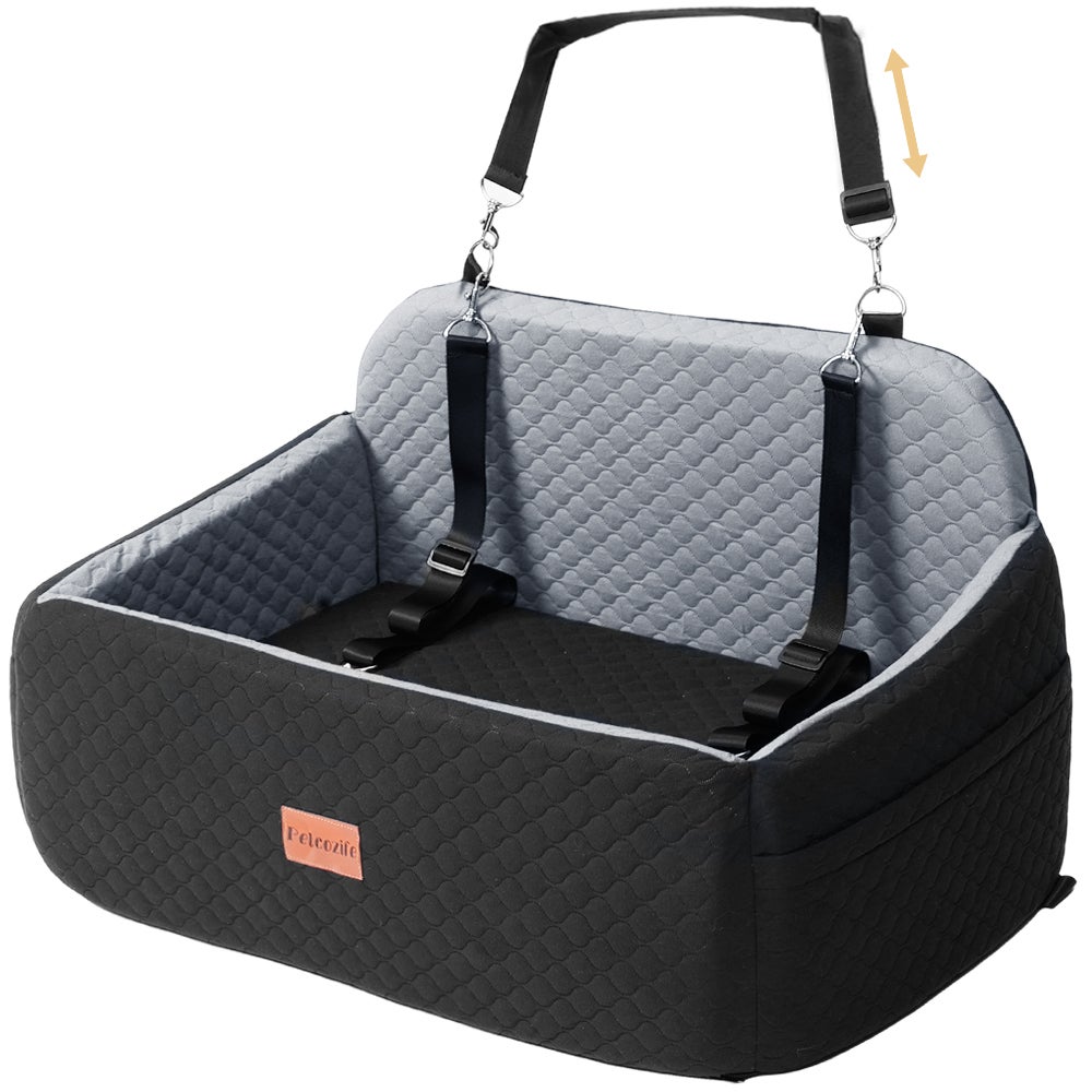 Siege Voiture Chien , Pour Les Chiens De Moins De 25kg Ou 2 Petits, Siège De Voiture Pour Animaux De Lavable, Lit De Voiture Pour Chiens Antidérapant, Gris Siege Auto Chien